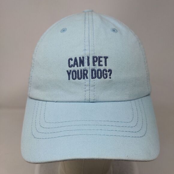 Can I Pet Your Dog? Slideback Hat Blue OSFM Embroidered State Of Mine - Picture 2 of 8